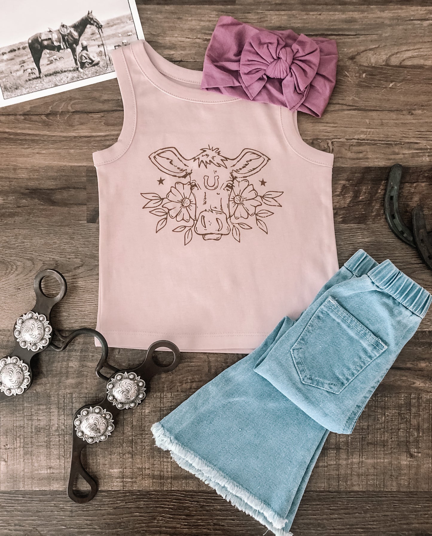 Summertime & Cows Tank (3-6M, 6-12M, 18-24M, 4T) - Wisteria