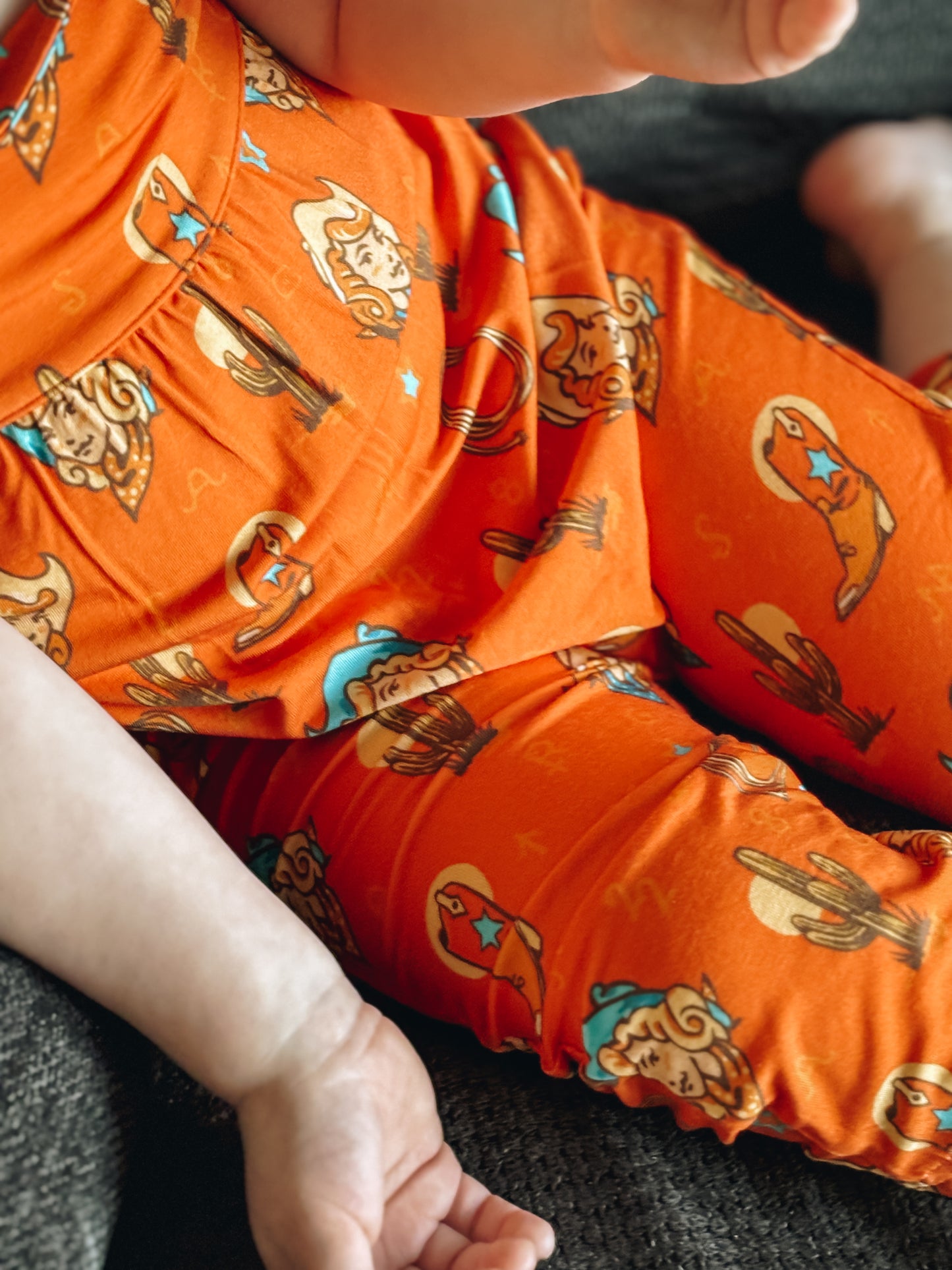 Vintage Cowgirl Bamboo Pants Romper (Baby, Toddler, & Youth)