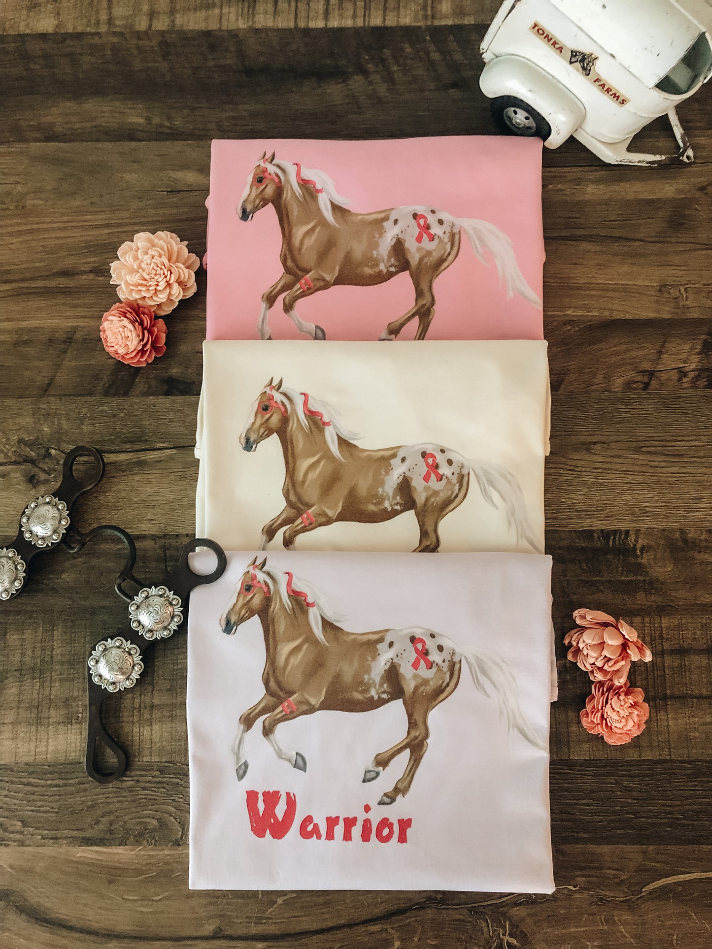 Breast Cancer Awareness War Horse Adult Tee