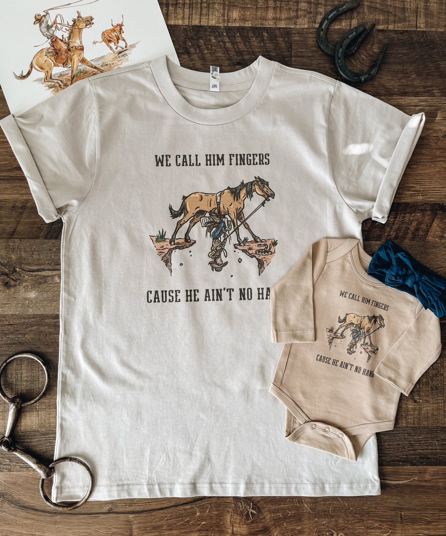 We Call Him Fingers Tee (Adult Medium & 2XL) - Bone