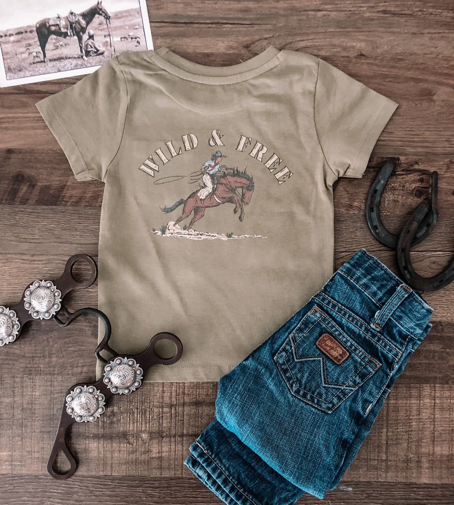 Wild & Free Pocket Tee (Baby & Toddler) - Herb