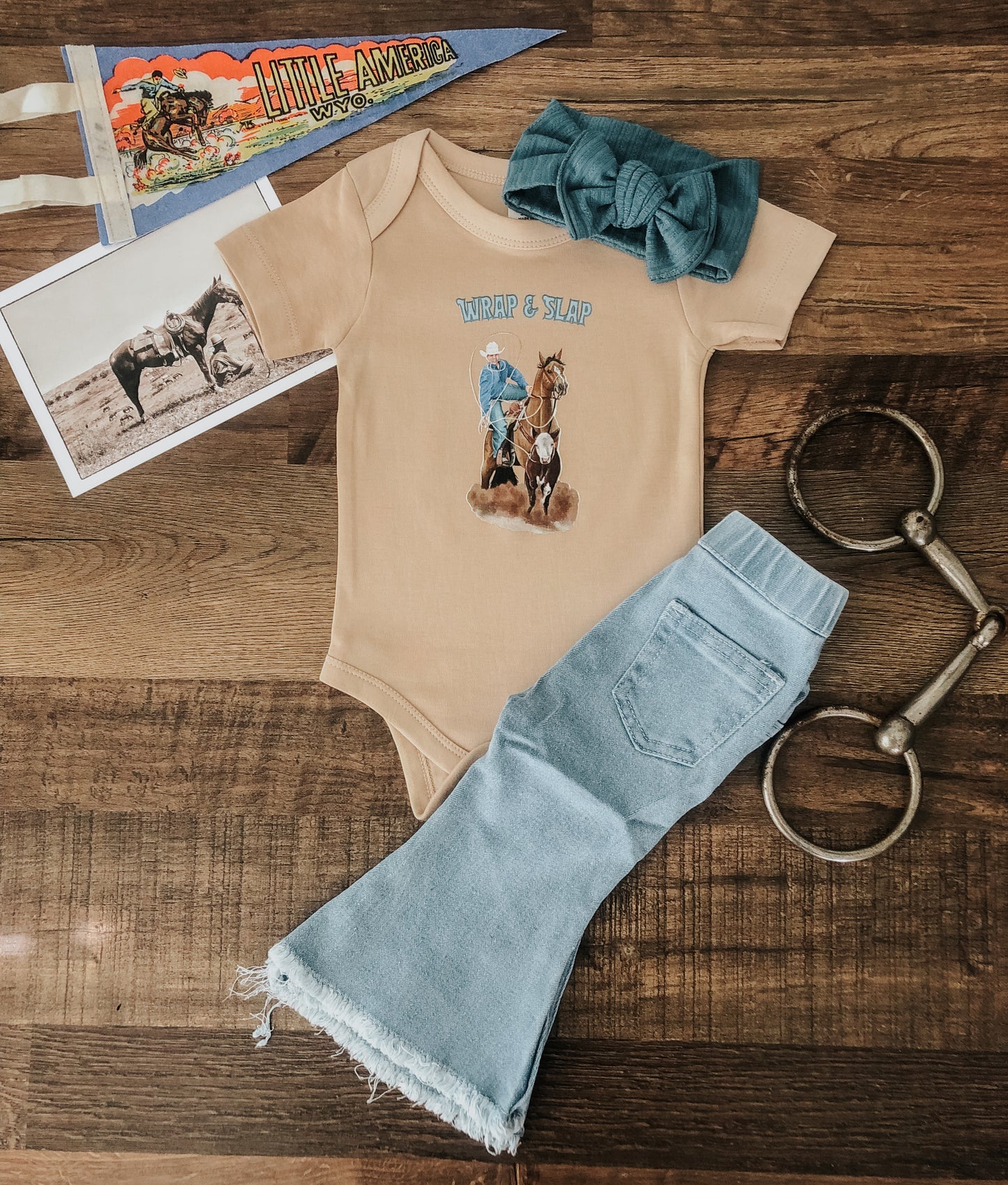 Wrap & Slap Tie Down Calf Roper (Baby, Toddler, & Youth) - Dust
