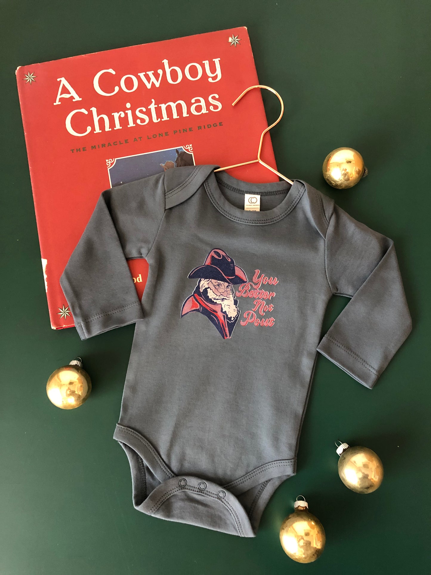 Cowboy Santa - You Better Not Pout (Baby & Toddler) - Harbor Blue