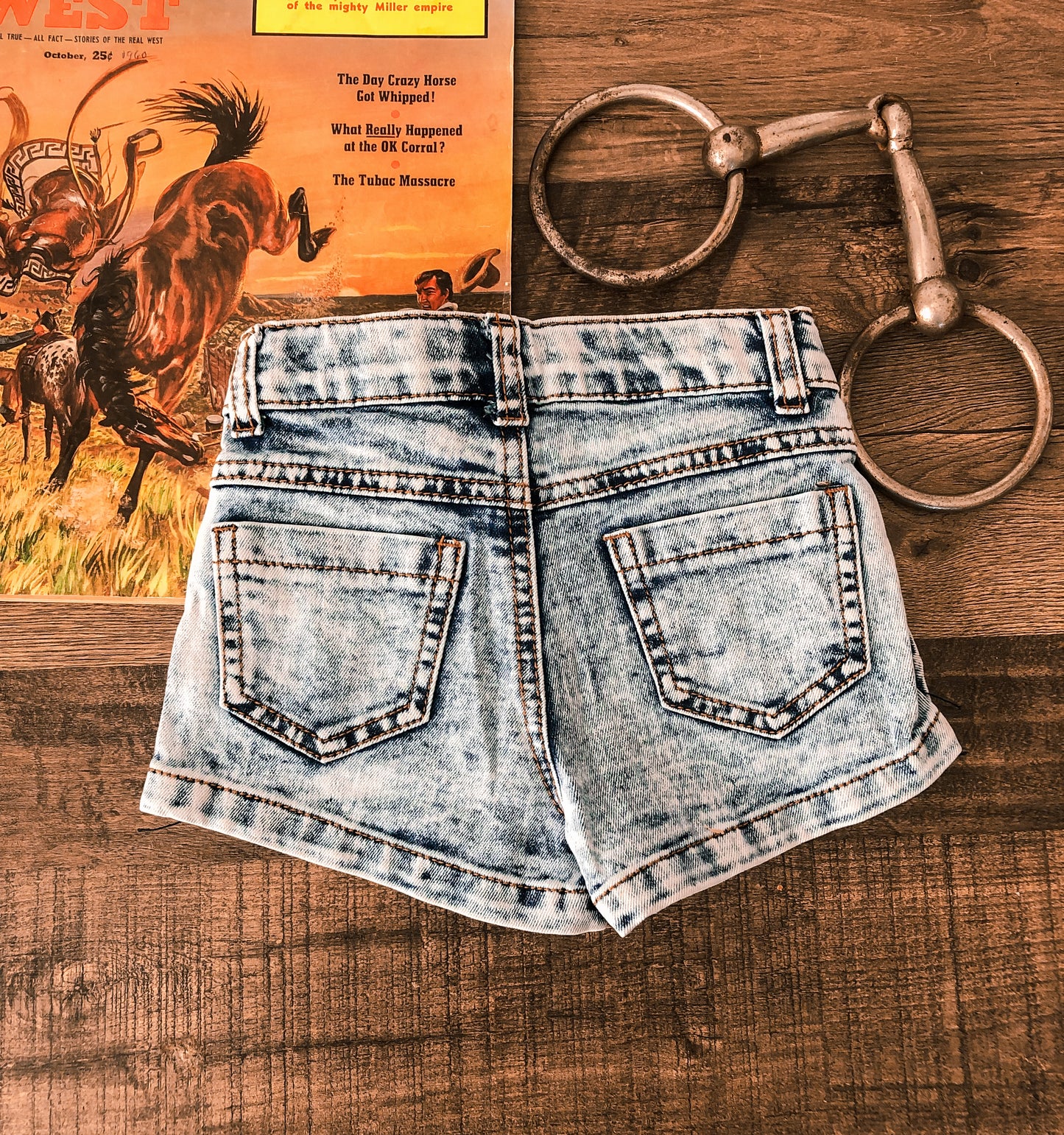 Distressed Acid Wash Denim Shorts (Baby, Toddler, & Youth)