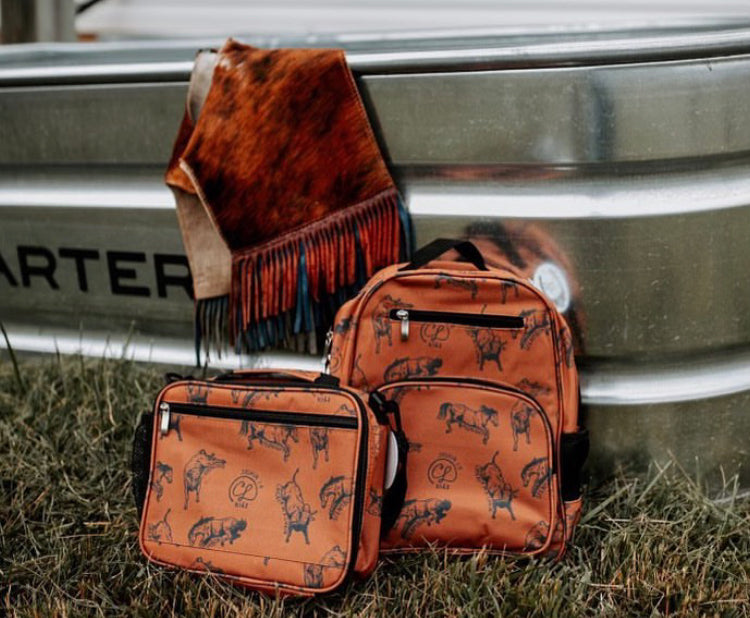 Bucking Bulls & Broncs School Backpack & Lunchbox Set