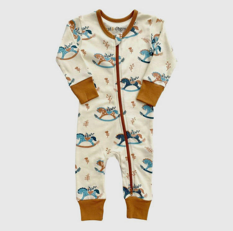 Rocking Horse Organic Cotton Zipper Sleeper (Baby)
