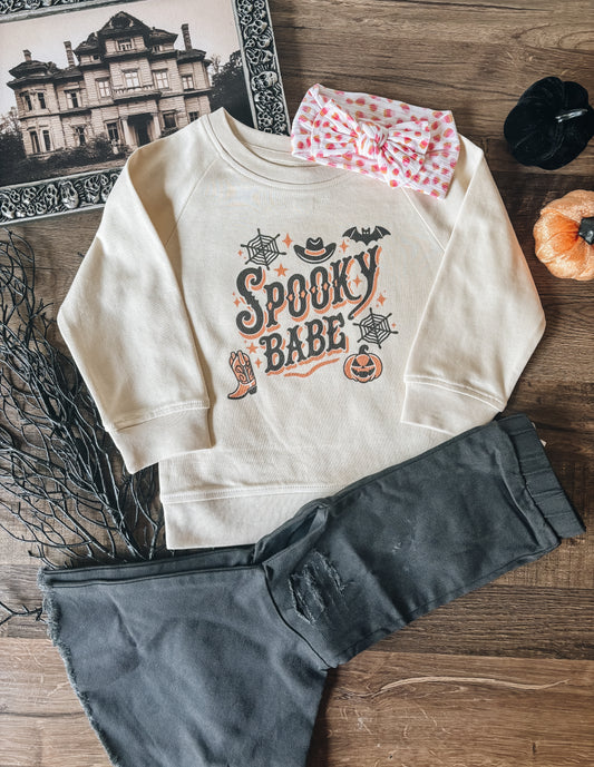 Spooky Babe Pullover (2T) - Natural
