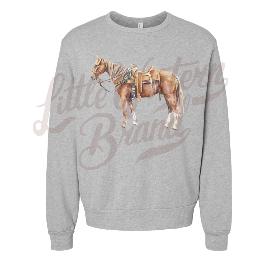 Painted Pally Crewneck Sweatshirt (Adult Large & XL) - Heather Grey