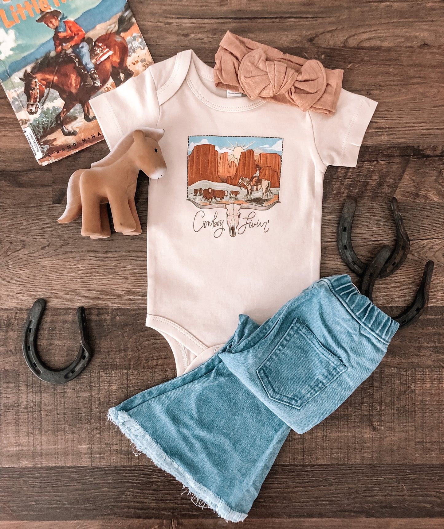 Cowboy Livin' (5T, Youth Large) - Natural