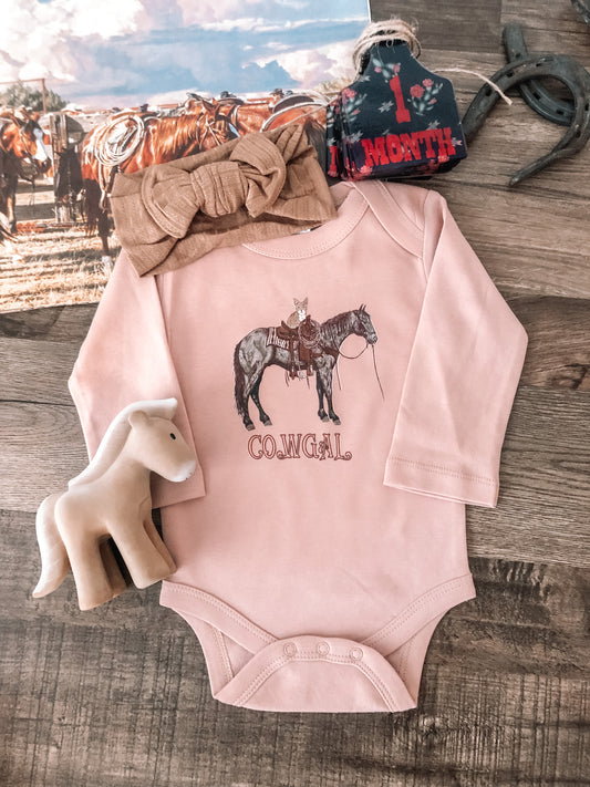 Cowgal bodysuit - Blush