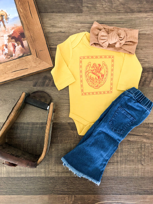 Horseshoe Cowboy Bodysuit (6-12M)