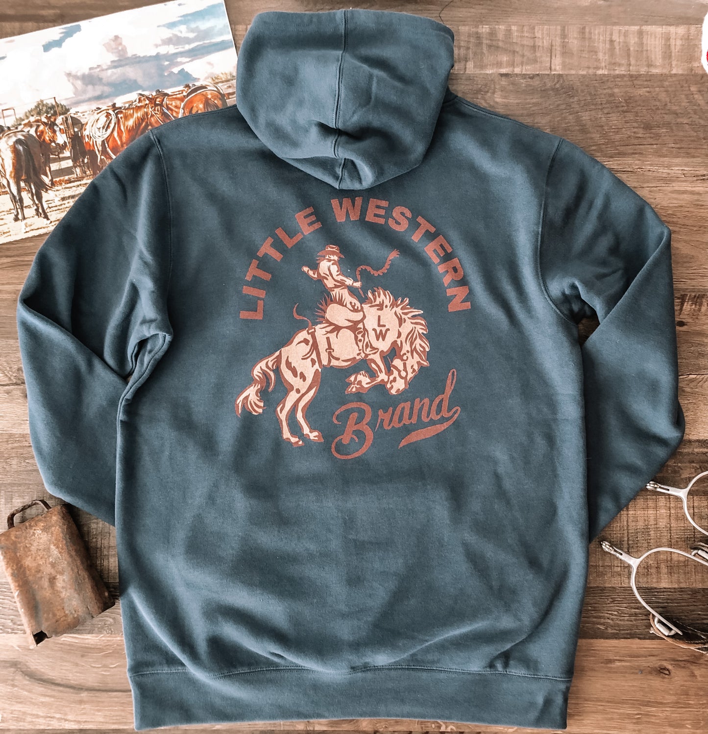LWB Logo Hoodie - (Adult Small & XL) Blue