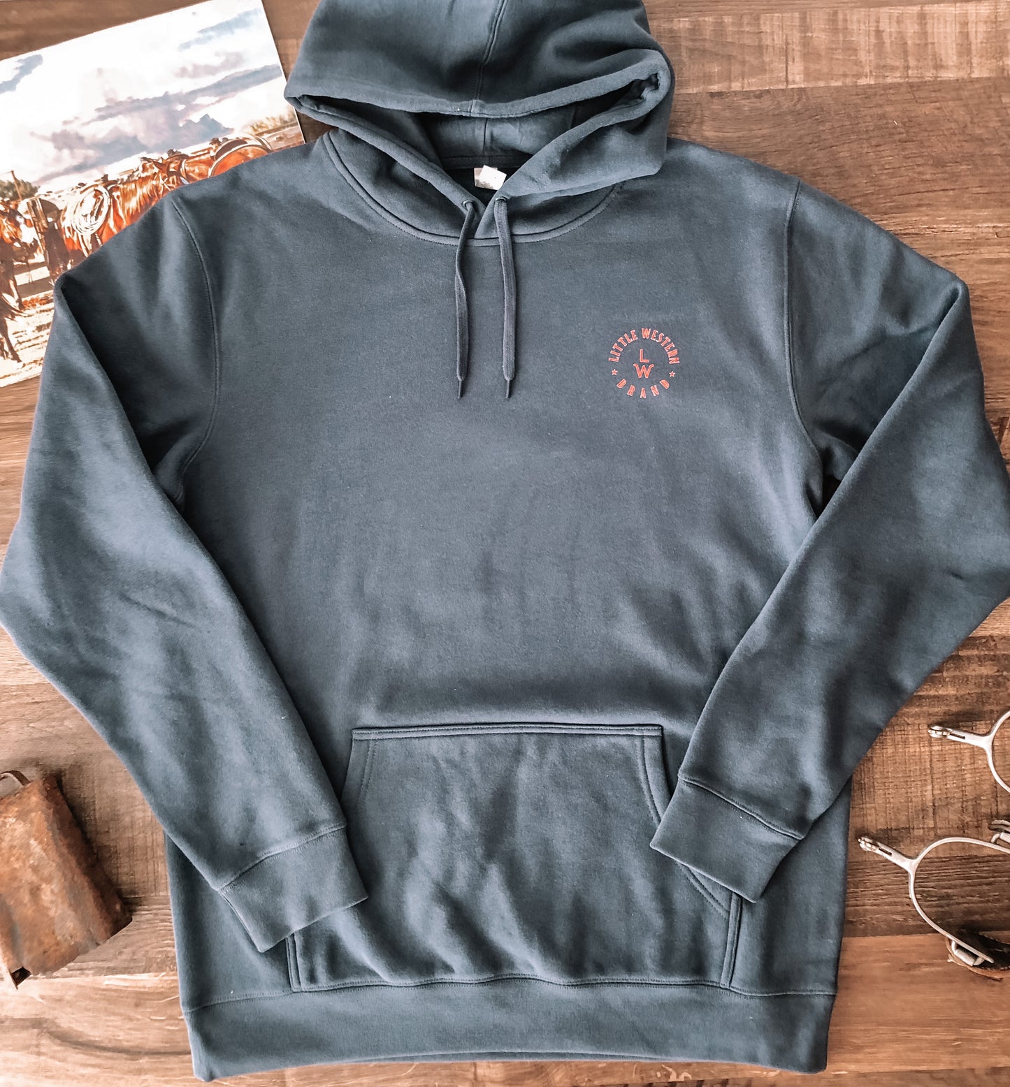 LWB Logo Hoodie - (Adult Small & XL) Blue