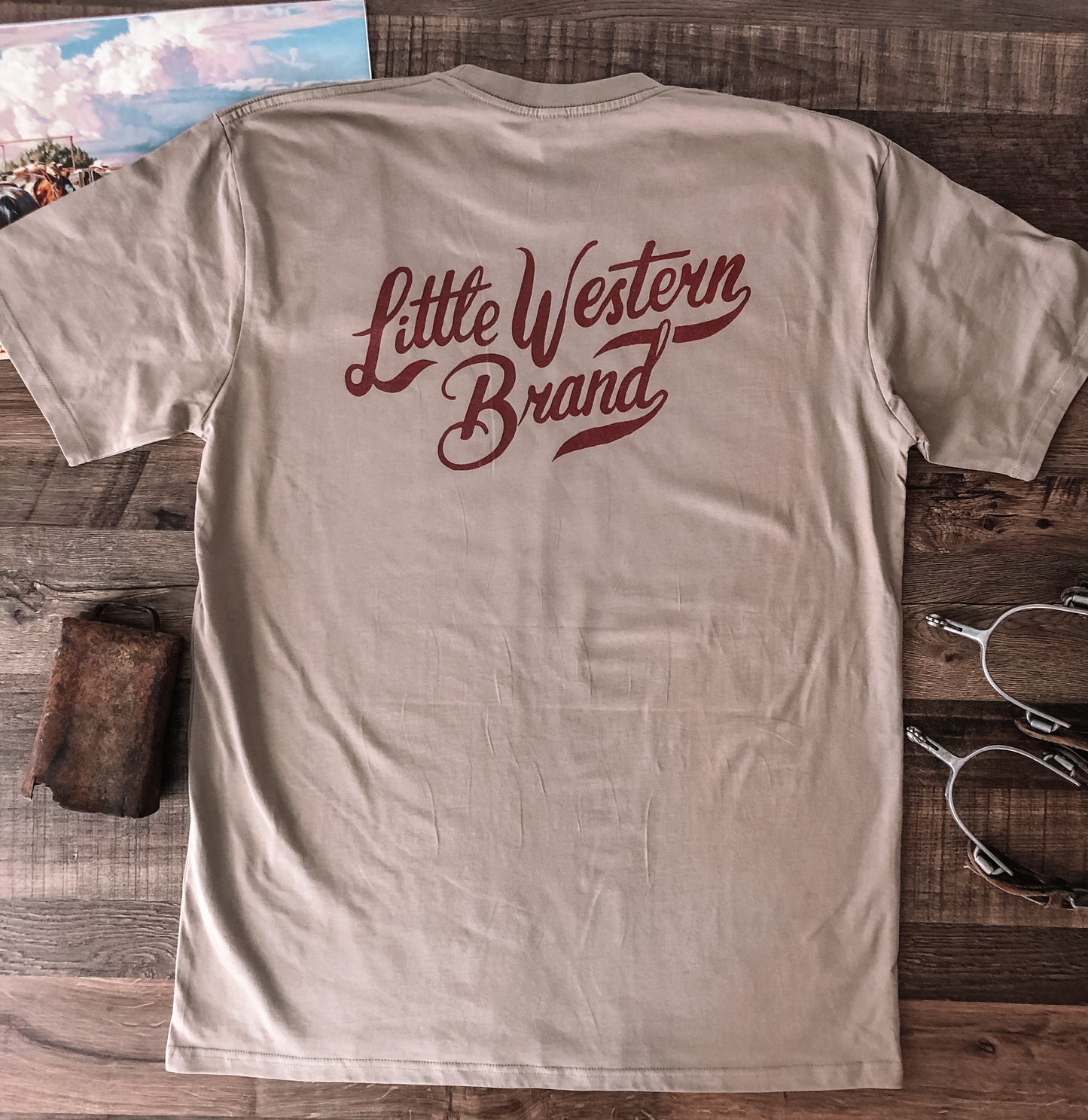 LWB Calligraphy Logo tee - (Adult) Sand