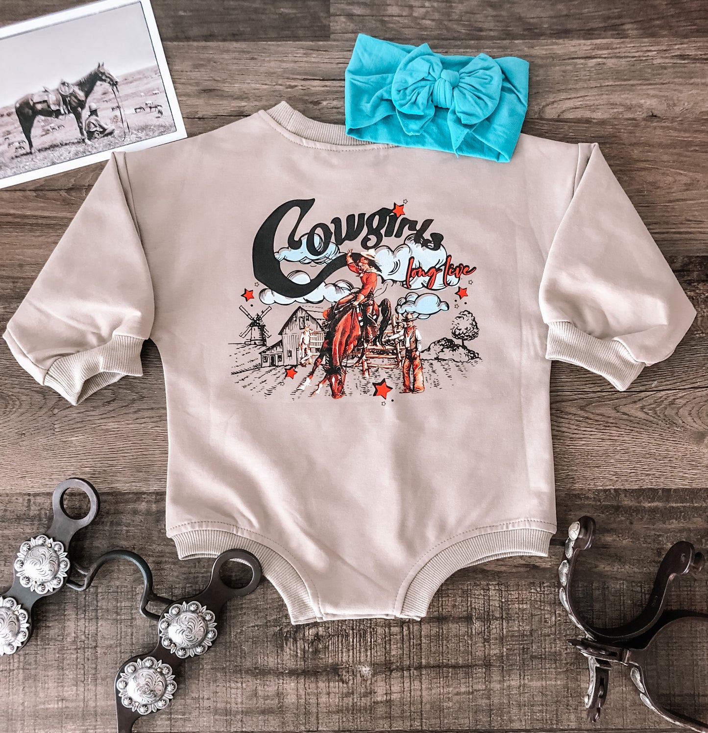 Long Live Cowgirls Bubble Romper - Khaki