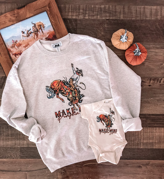 Make Mine Pumpkin Spice Adult Crewneck Sweatshirt (XL)