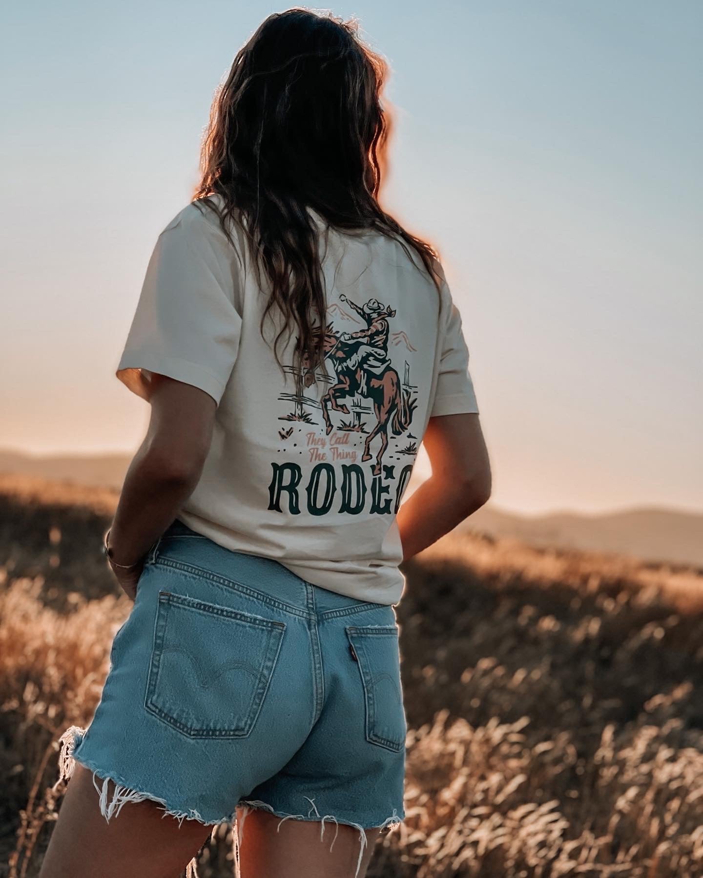 They Call The Thing Rodeo Adult Tee (Adult Medium) - Ecru