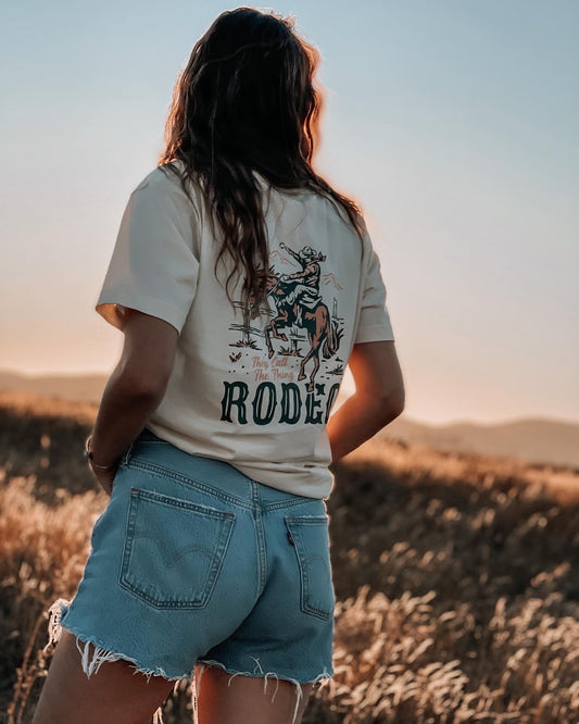 They Call The Thing Rodeo Adult Tee (Adult Medium) - Ecru