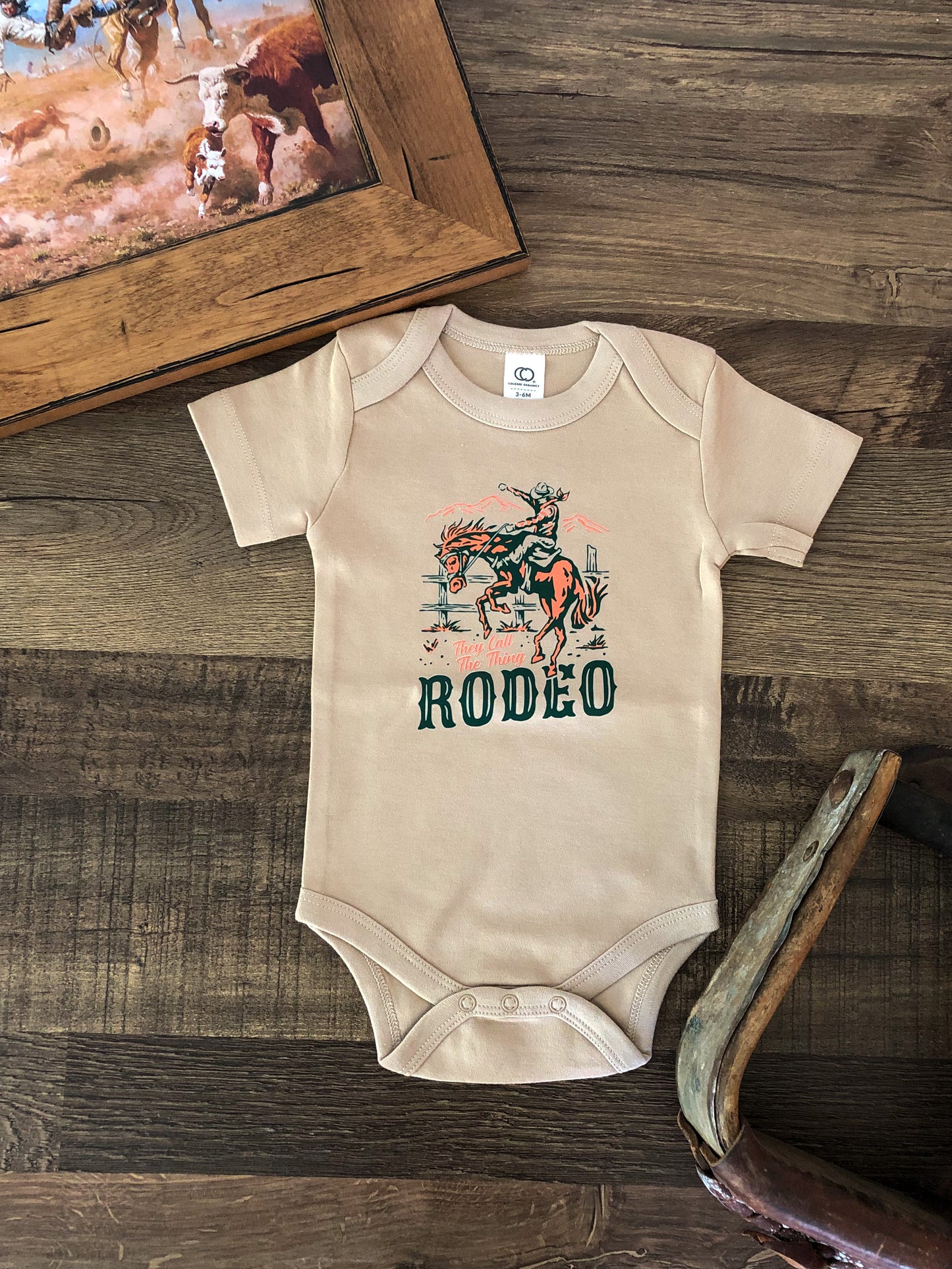 They Call The Thing Rodeo Bodysuit (Baby, Toddler & Youth) - Natural