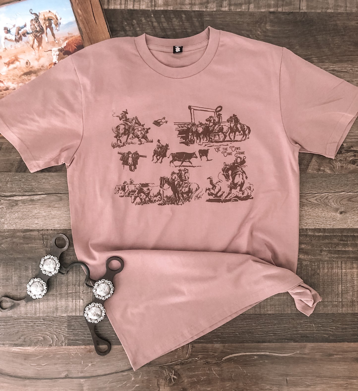 'Til The Cows Come Home Tee (Women's Large) - Dusty Purple
