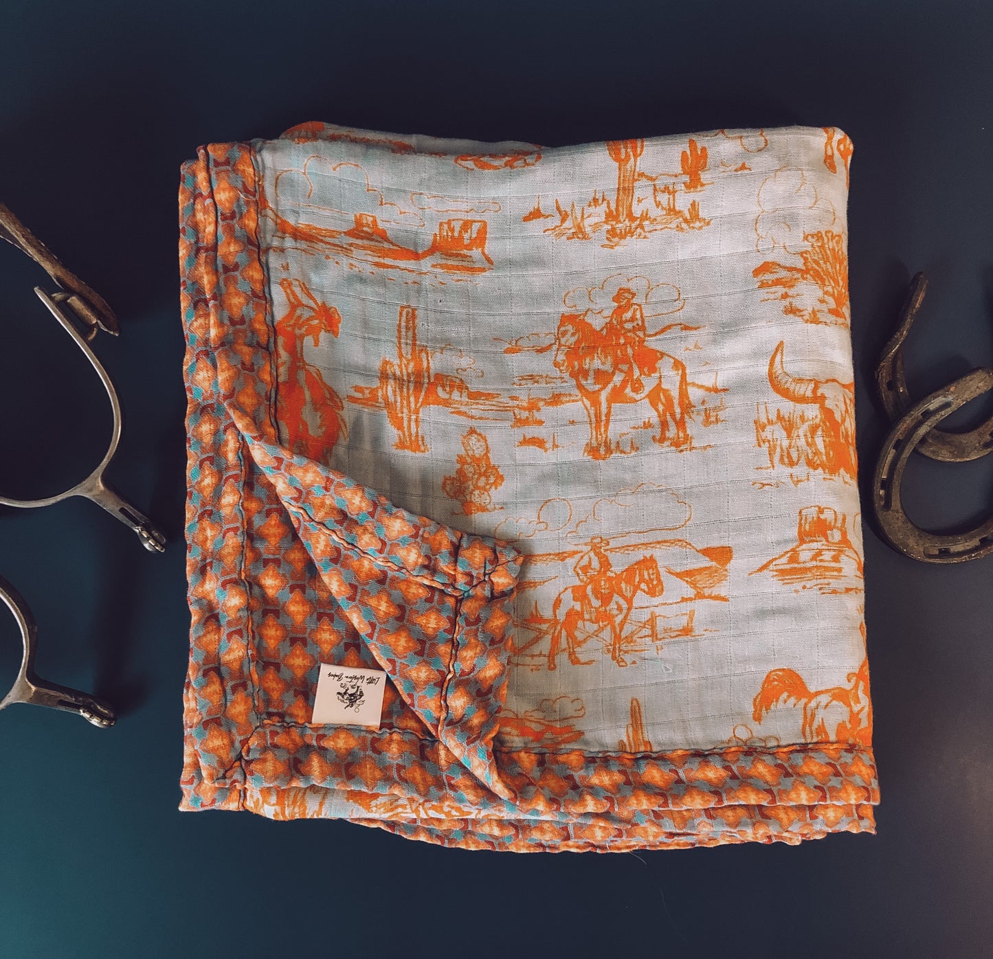 A Day on the Plains Bamboo Muslin Blanket