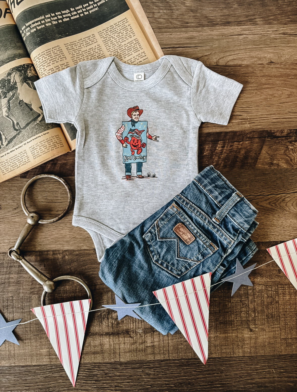 Kool-aid Cowboy (Baby, Toddler, & Youth) - Grey