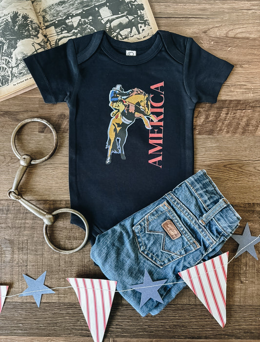 America (Baby, Toddler, & Youth) - Faded Black
