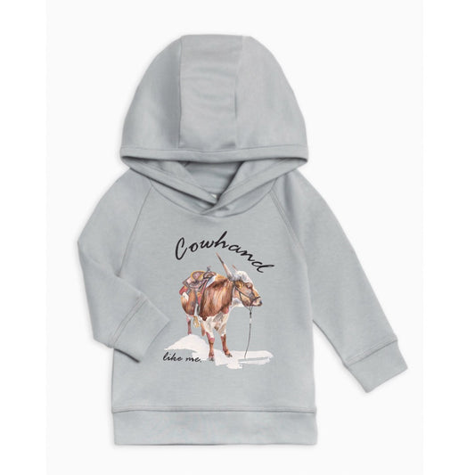 Cowhand Like Me Hooded Pullover (Baby & Toddler) - Mist