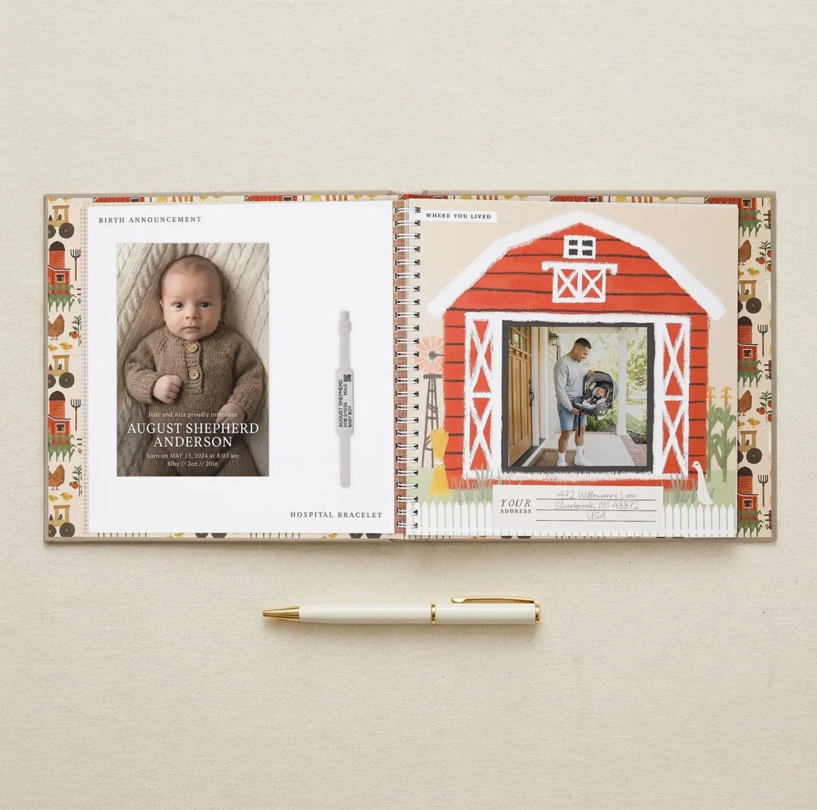 Little Farmer Baby Memory Book