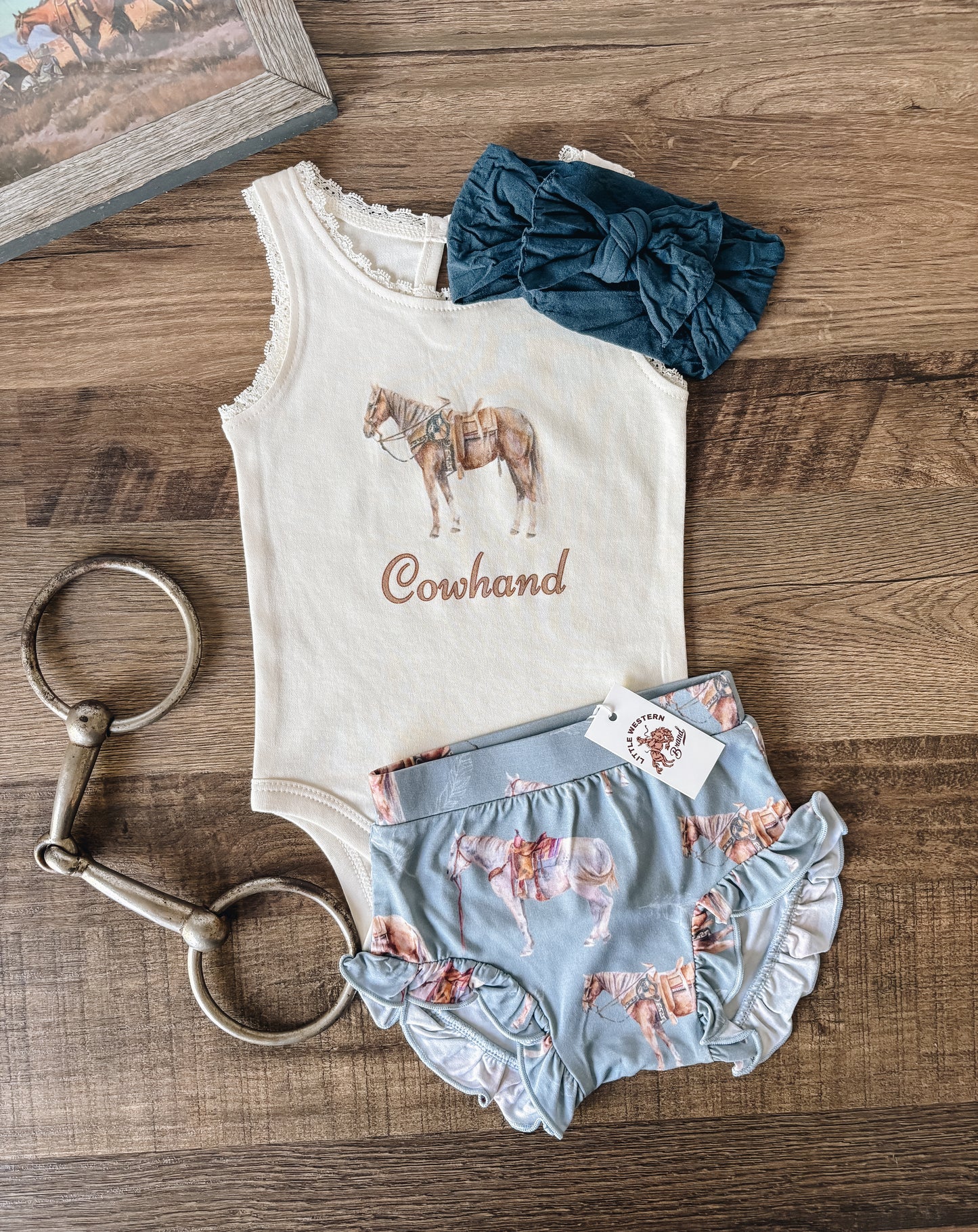 Cowhand Pally Lace Tank (Baby & Toddler) - Natural