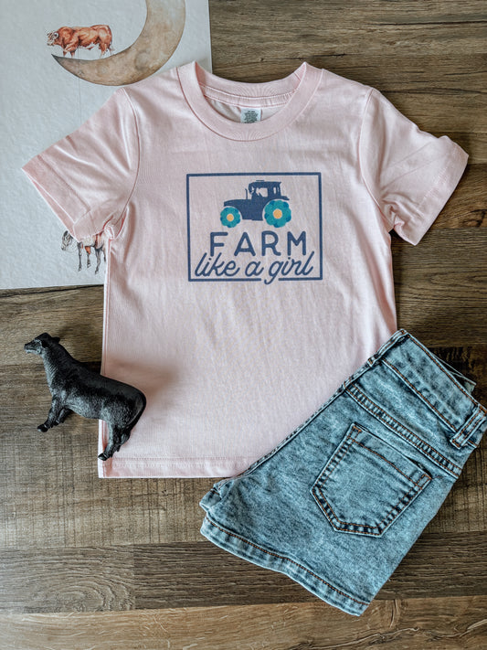 Farm Like a Girl (Baby, Toddler, & Youth) - Pink
