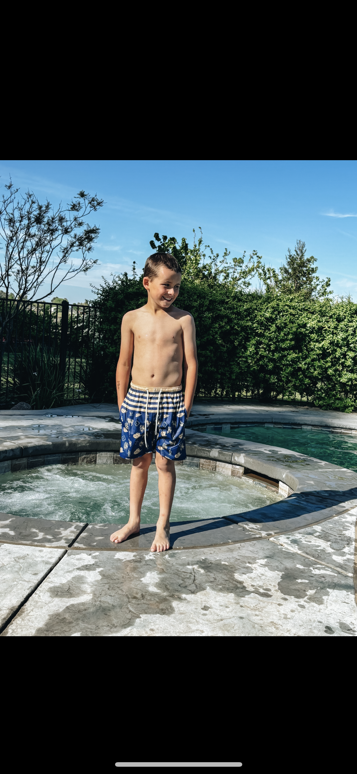 All Things Western Boy's Swim Trunks (Baby, Toddler, and Youth) - Royal Blue