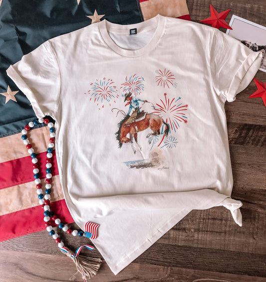 Blowin' Up Firework Show Tee (Adult) - Natural