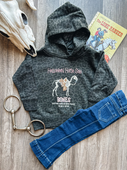 Bones For Sale Hooded Sweatshirt (Toddler & Youth) - Black Leopard