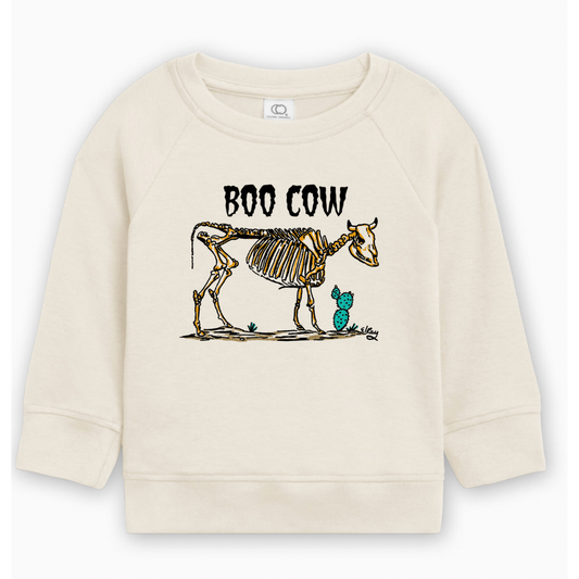 Boo Cow Pullover (Baby & Toddler) - Natural