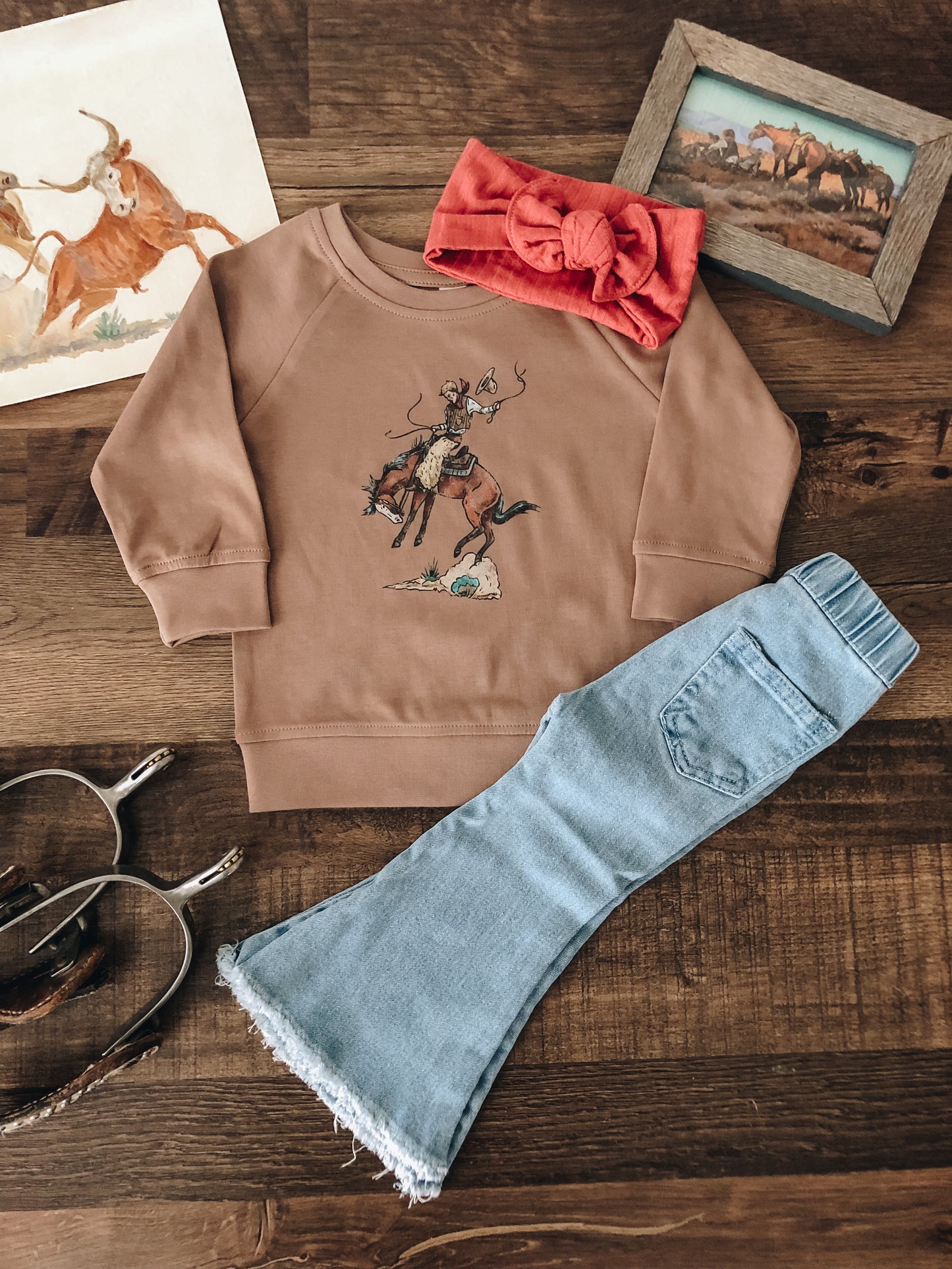 Bronc Bustin' Pullover (Baby & Toddler) - Truffle