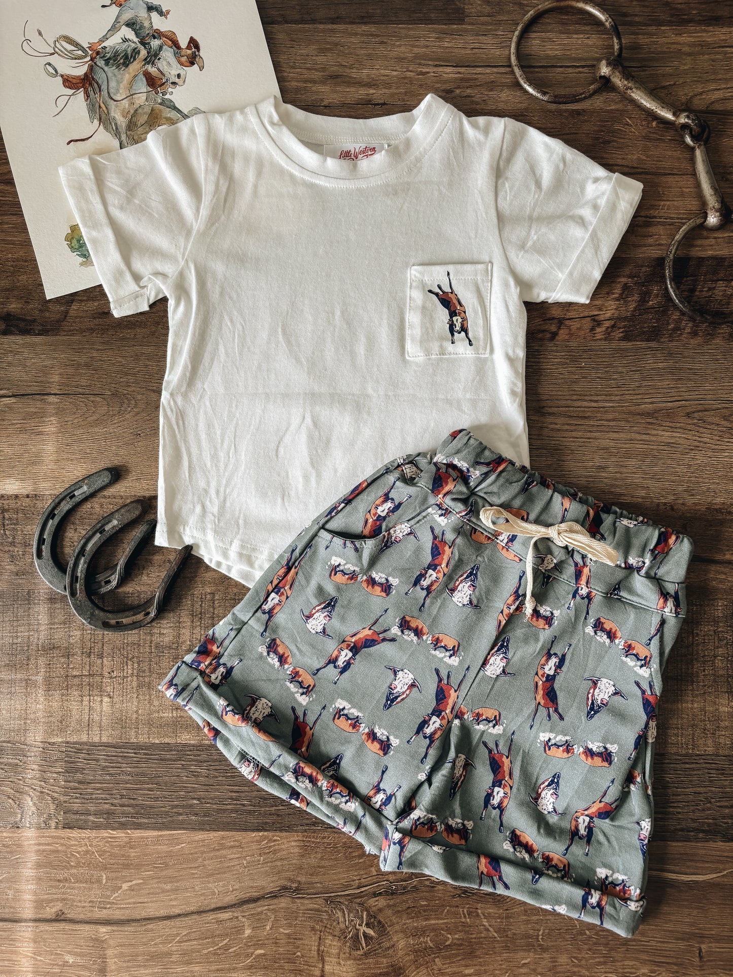 A Bunch of Bull Boys Shorts Set (Baby, Toddler, & Youth)