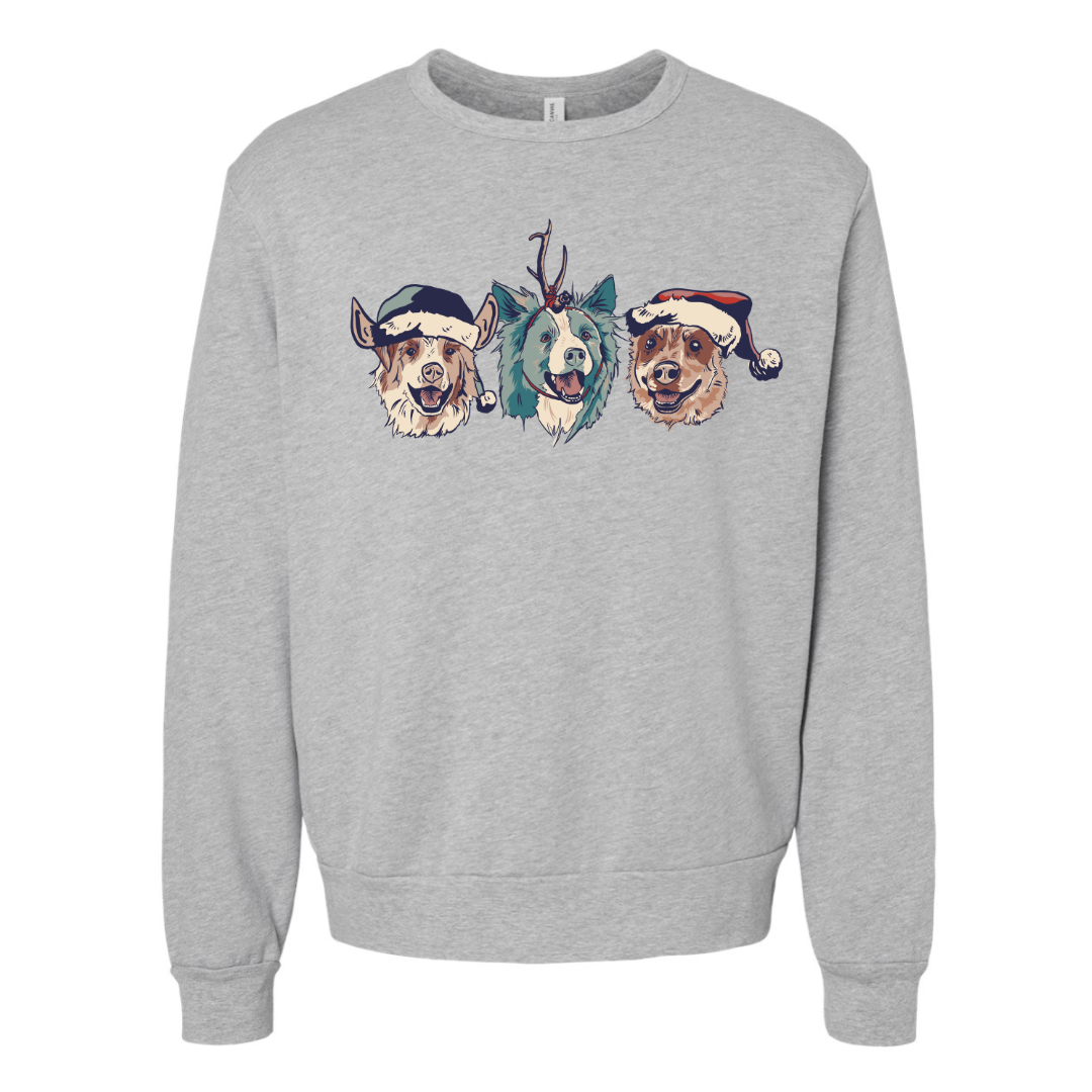 Christmas Cowdogs Sweatshirt (Adult) - Heather Grey