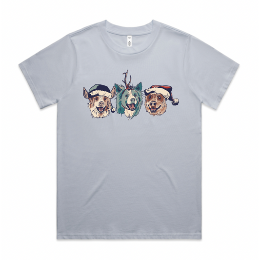 Christmas Cowdogs Tee (Adult) - Powder Blue