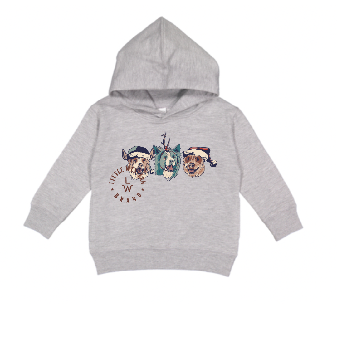 Christmas Cowdogs Hooded Sweatshirt (Toddler & Youth) - Heather Grey