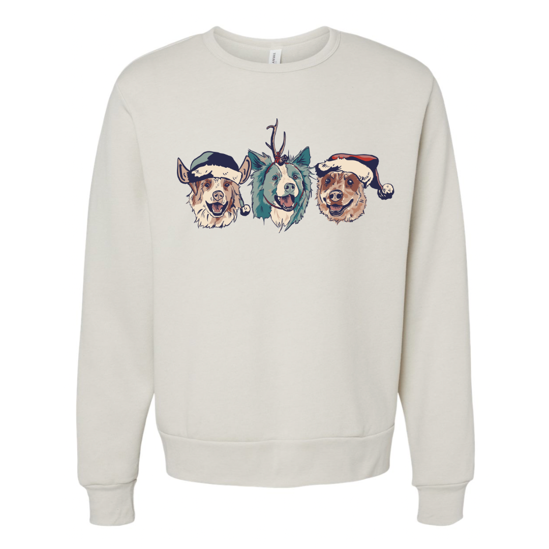 Christmas Cowdogs Sweatshirt (Adult) - Heather Dust