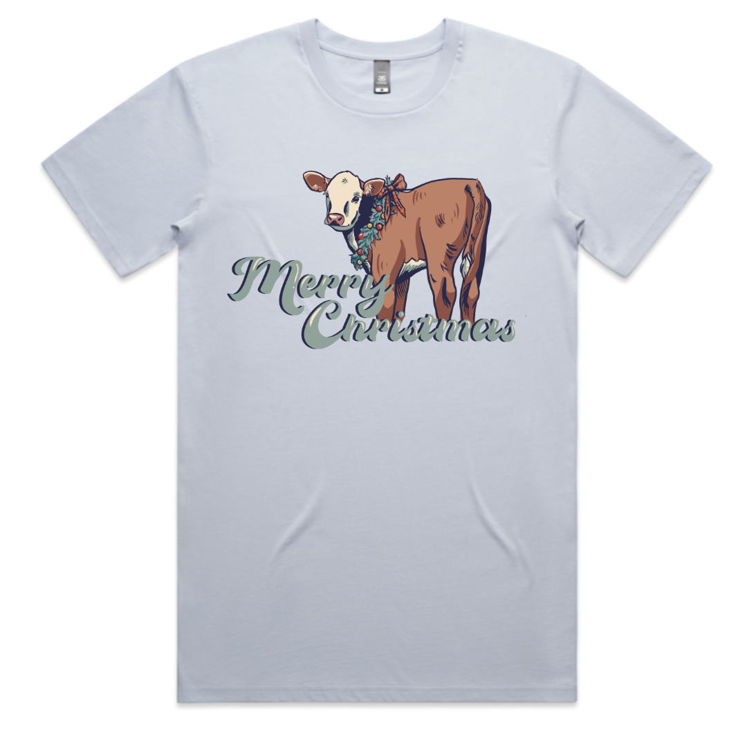 Christmas Hereford Tee (Adult) - Powder Blue