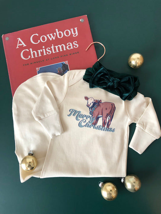 Christmas Hereford Infant Gown - natural