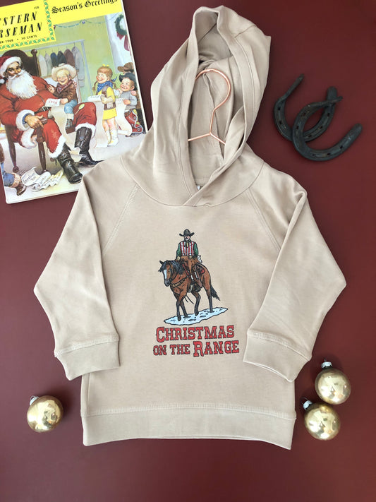 Christmas on the Range Hooded Pullover (Baby & Toddler) - Clay