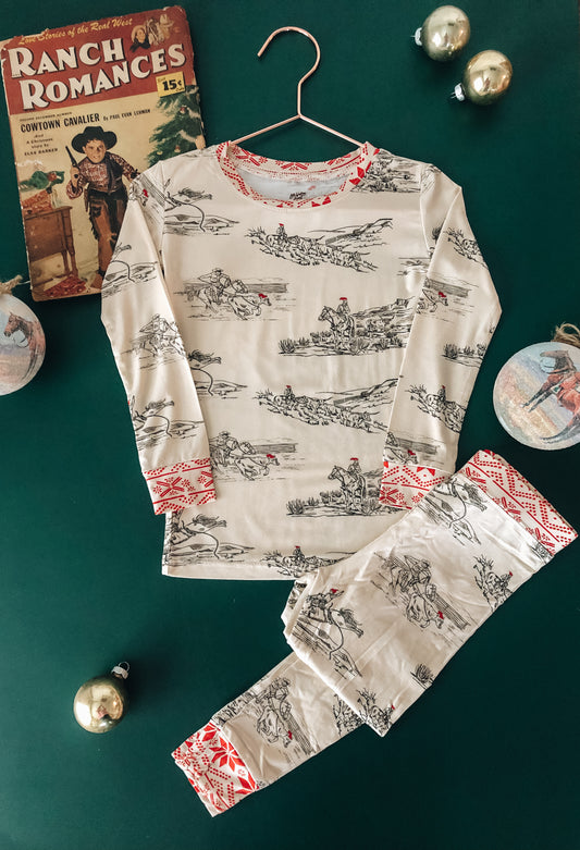Christmas on the Range Bamboo Two-Piece Pajamas (Toddler & Youth)