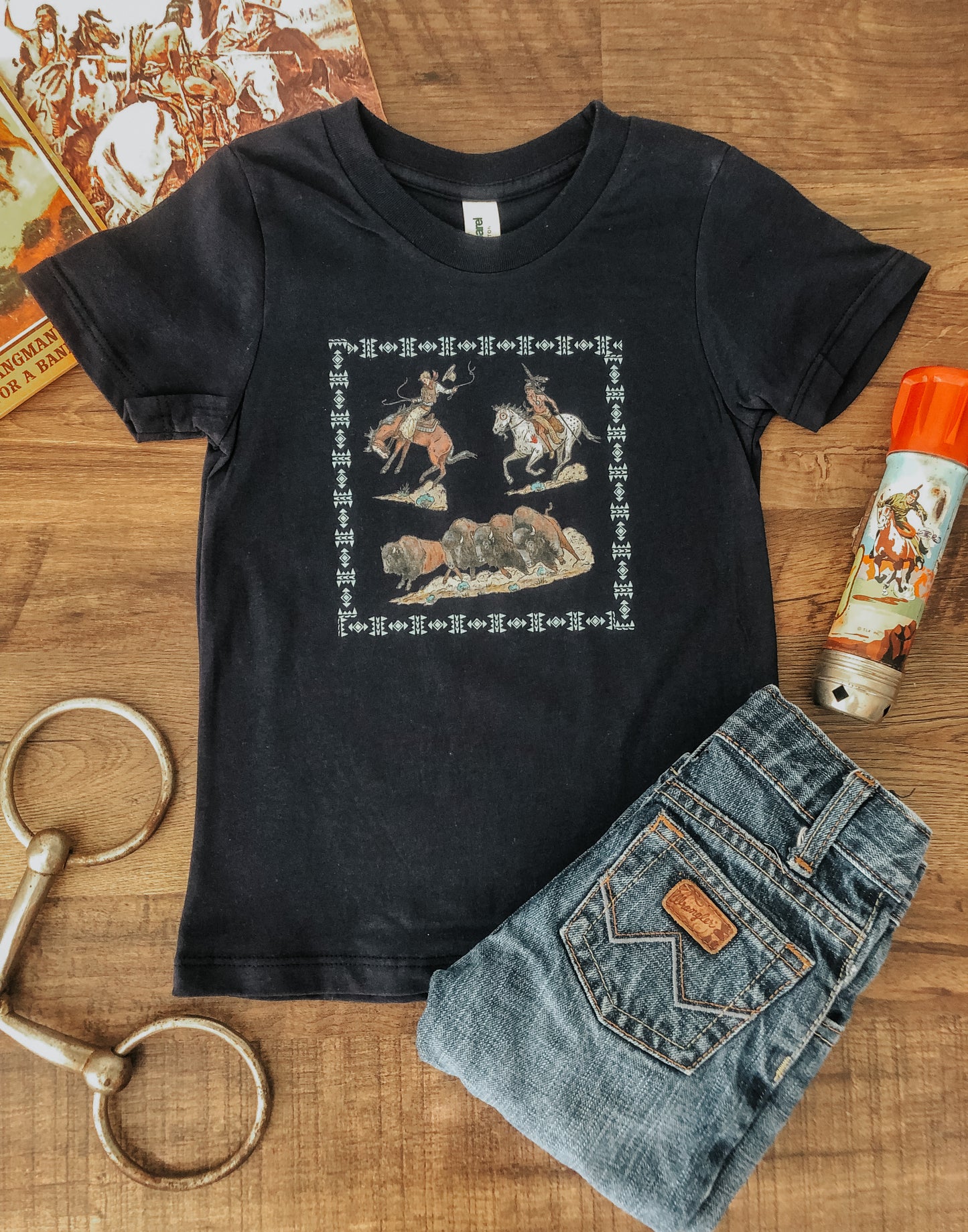 Cowboy's & Indian's Tee (Toddler & Youth) - Navy