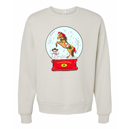 Cowgirl Snow Globe Sweatshirt (Adult) - Heather Dust