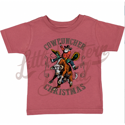 Cowpuncher Christmas (2T, Youth S, Youth XL) - red/rouge