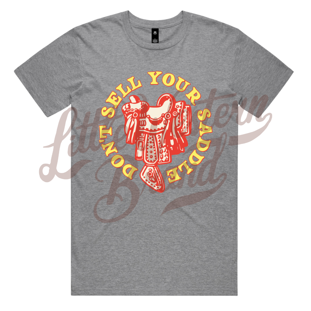 Don't Sell Your Saddle T-Shirt (Adult Small) - Heather Grey