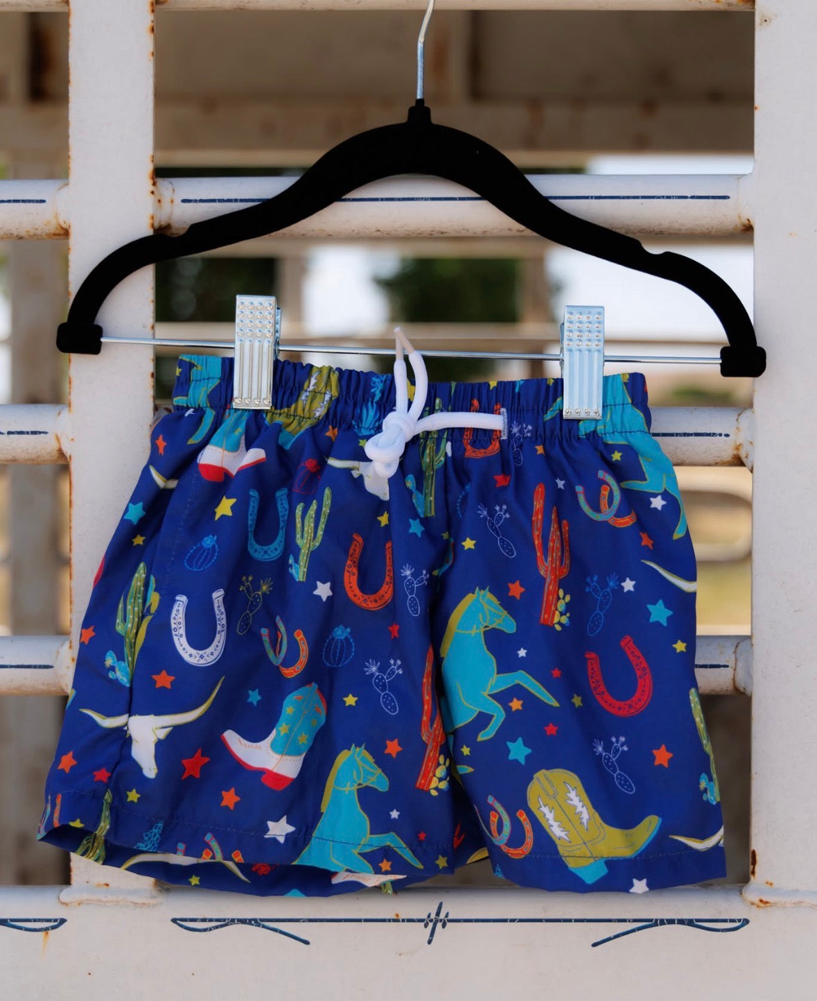 Blue Star Swim Trunks